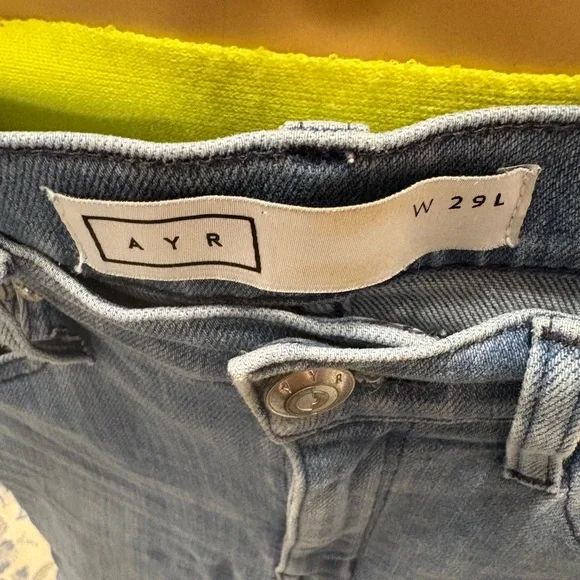 AYR The Pop Straight Ankle Jeans W29L - Picture 3 of 5